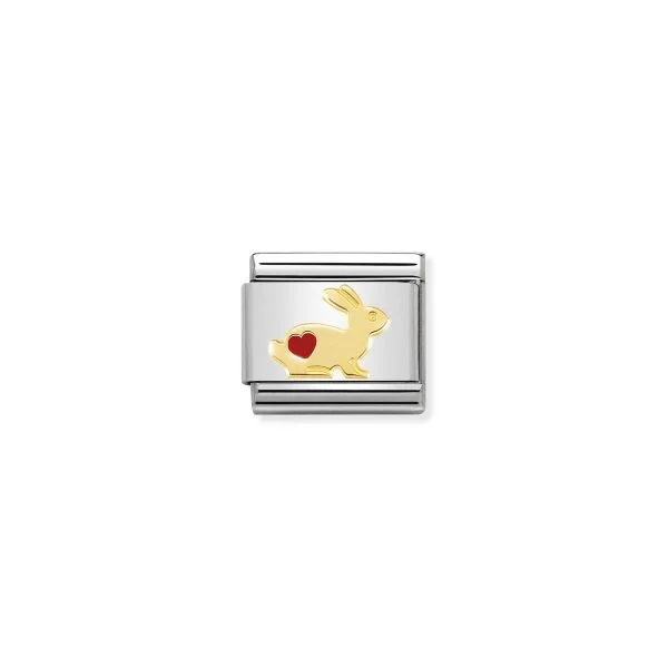 Nomination Composable Classic Unisex Link Rabbit with heart