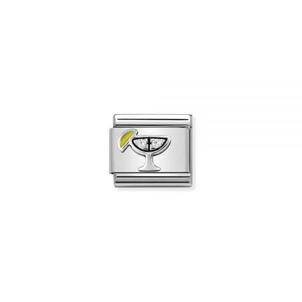 Nomination Composable Classic Unisex Link Cocktail with White CZ