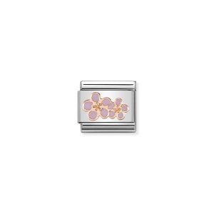 Nomination Composable Classic Unisex Link Peach Flowers
