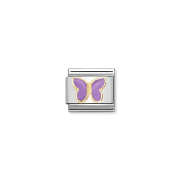 Nomination Composable Classic Unisex Link Lilac Butterfly