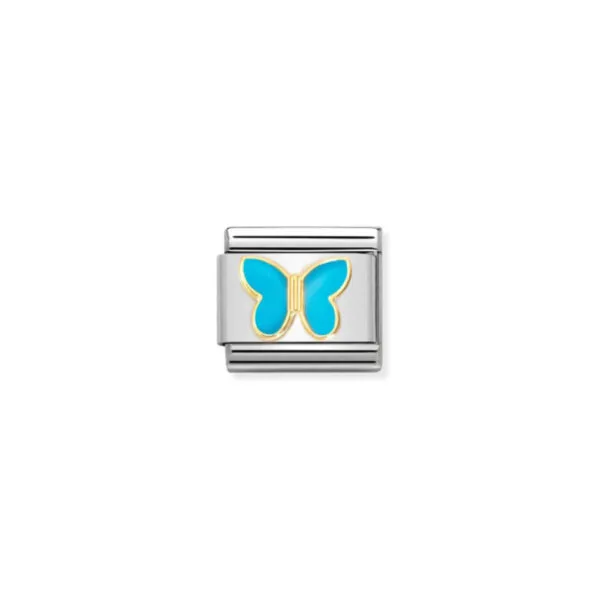 Nomination Composable Classic Unisex Link Turquoise Butterfly