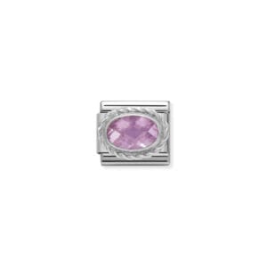 Nomination Composable Classic Unisex Link Oval Pink CZ