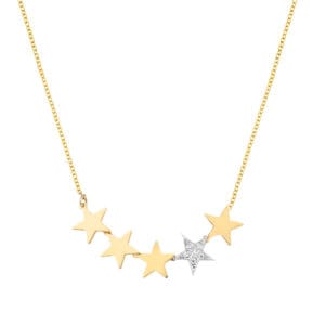 Μενταγιόν αστέρια με διαμάντια