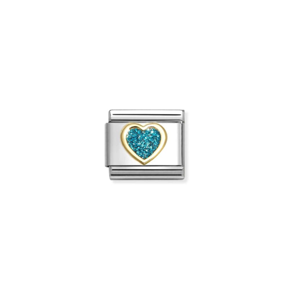 Nomination Composable Classic Unisex Link Turquoise Glitter Heart