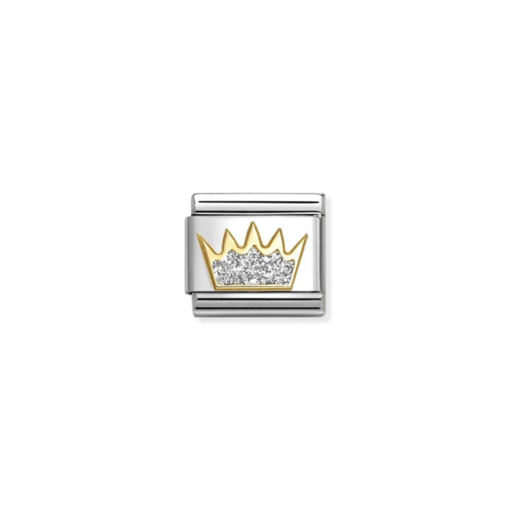 Nomination Composable Classic Unisex Link Silver Glitter Crown
